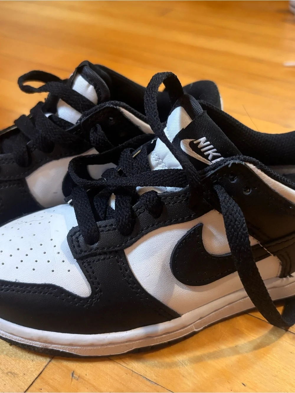 Nike Kids Black and White Low-Top Sneakers